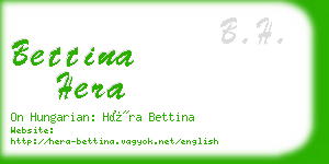 bettina hera business card